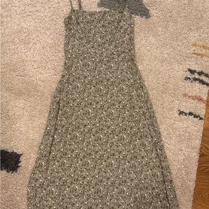 Floral Reformation Green Dress